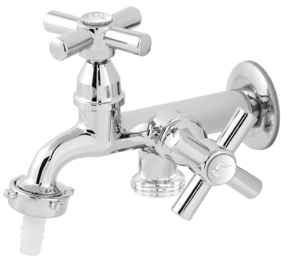 1/2 C31 - Mother-of-Pearl Wall Mounted Tap for Tank and Machine