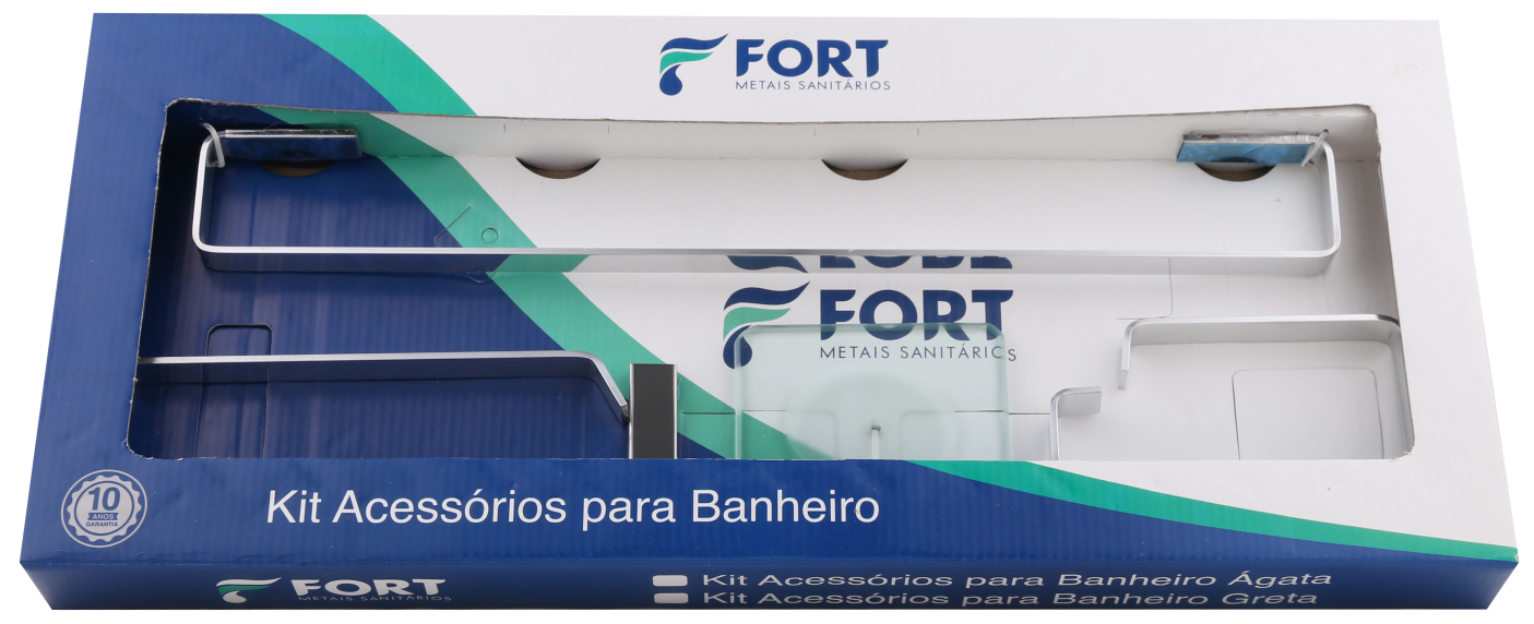 Kit Acessórios para Banheiro Fortic