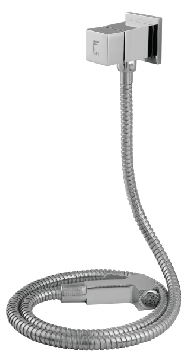 1/2 C80 - Ducha Higiênica Diamante Quadrada Parede 1/4 de Volta