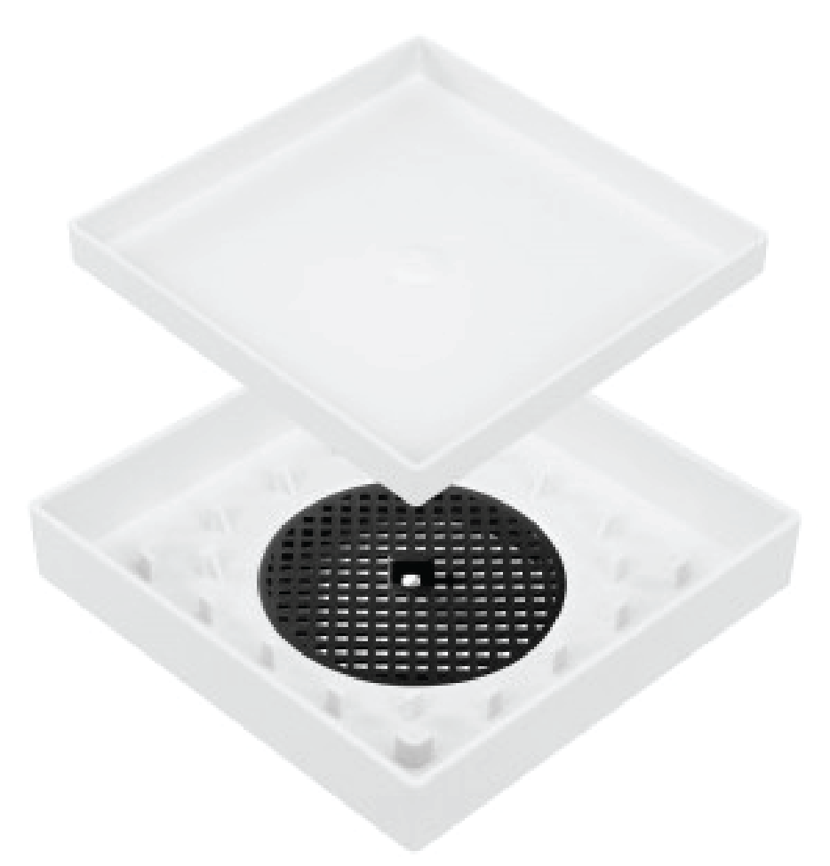 Ralo Oculto 10x10 c/ Tela de Proteção Branco contra insetos